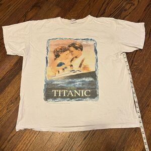 Vintage 1998 Titanic Movie Promo Shirt Size Large Leonardo DiCaprio Kate Kinslet